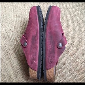Birkenstock Boston Maroon Clogs